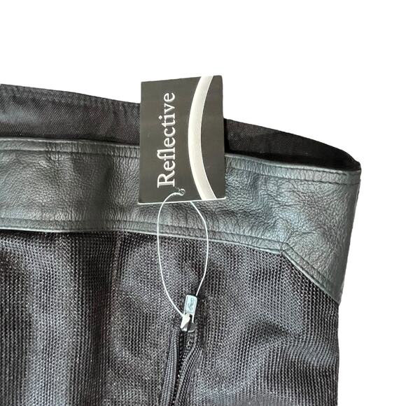 River Road Motorcycle Jacket Men's Size 44 Mesh Ventilated Black Zip Out Liner - Picture 3 of 16